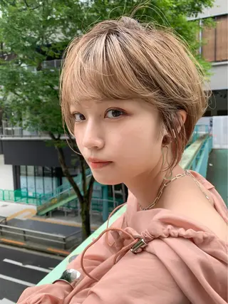 ショート カラー 🉐レイヤー/塩見 弘樹🉐渋谷のヘアスタイル