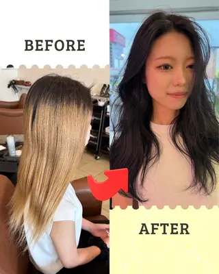 カラー 沖本 あやののヘアスタイル