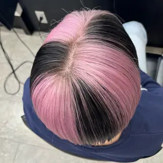 ミディアム カラー レン🎨ハイトーン× エクステ🎨渋谷のヘアスタイル