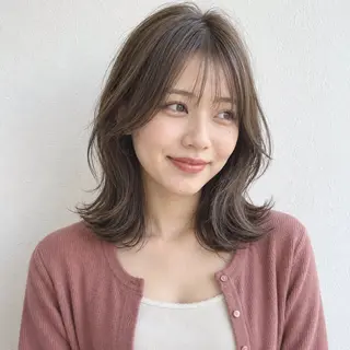 ミディアム カラー 銀座/モテ🤍垢抜け レイヤー/あさみのヘアスタイル