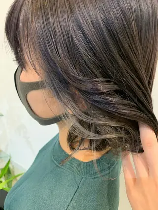 ミディアム カラー 透けるbrown カラー🎗♡yukaのヘアスタイル