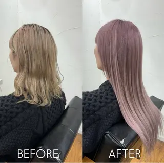 ロング カラー 香野 優子のヘアスタイル