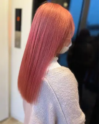 ロング カラー ヘアカラー&縮毛矯正 STAR☆RIVERのヘアスタイル