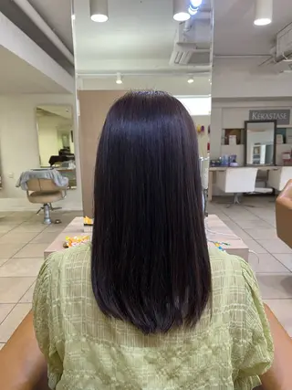セミロング カラー 松浦 彩のヘアスタイル