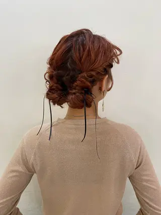 ロング カラー ヘアアレンジ まつ毛パーマ/ ゆうかのマツエク・マツパデザイン