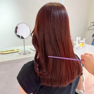 ロング カラー 🎀ピンクベージュ/ 梅田/茶屋町🎀のヘアスタイル