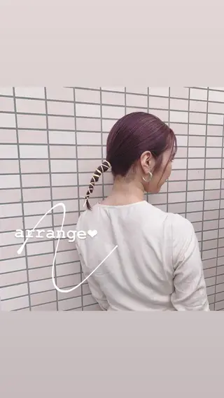 ショート カラー ヘアアレンジ yuka .のヘアスタイル