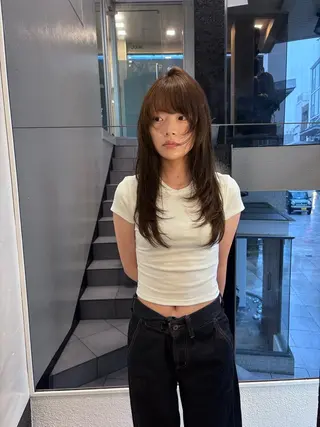 セミロング 竹田 佳奈のヘアスタイル