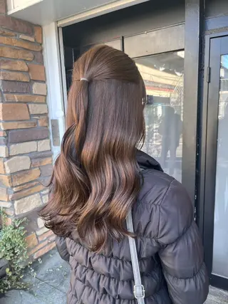 ロング カラー 透明感カラー/パーマ 🌀アオノのヘアスタイル