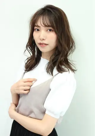 ミディアム 藤倉なつみ/ パーマモデル様募集中のヘアスタイル