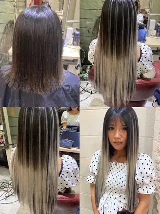 ロング カラー 佐伯 りょうのヘアスタイル