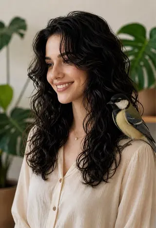 ロング パーマ 門岡 昌輝のヘアスタイル