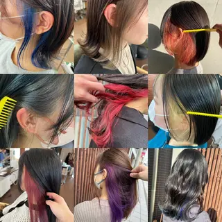 ロング カラー 💜推しインナー カラー/菊池柊真💜のヘアスタイル