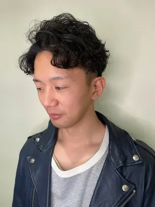 ショート パーマ メンズ 渋谷 YUUKIのヘアスタイル