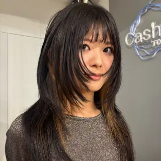 セミロング ブリーチ/デザイン 🎀Kanoのヘアスタイル