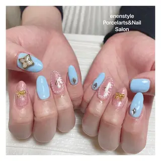 ミディアム ネイル 🐾enen style 🐾のネイルデザイン
