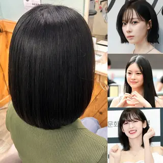 ミディアム カラー CORE もえかのヘアスタイル