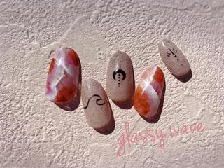 ネイル glassy waveのネイルデザイン