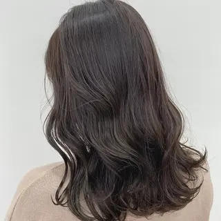 セミロング カラー パーマ ヘアアレンジ メンズ 🤍透明感カラー🤍 似合わせ🤍AINEのヘアスタイル