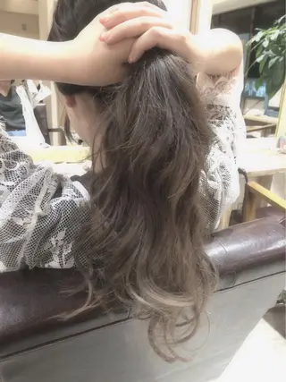 ミディアム セミロング ロング カラー 縮毛矯正/美髪 髪質改善/石田幸輔のヘアスタイル