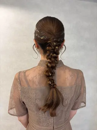 ヘアアレンジ ピンクカラーアレンジ 🩷AYANA🩷のヘアスタイル