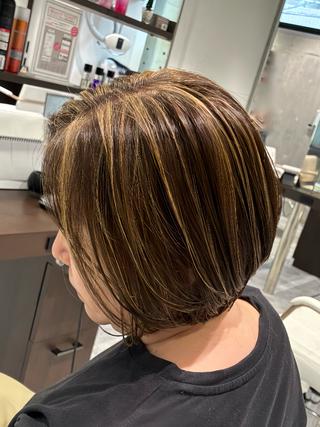ショート カラー ✨白髪ぼかし/ ショート✨吉岡　弘のヘアスタイル
