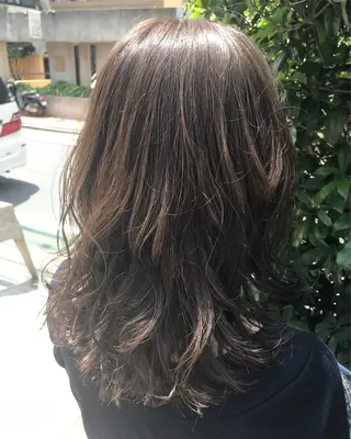 ロング カラー パーマ ご新規様限定 透明感カラーKANAのヘアスタイル
