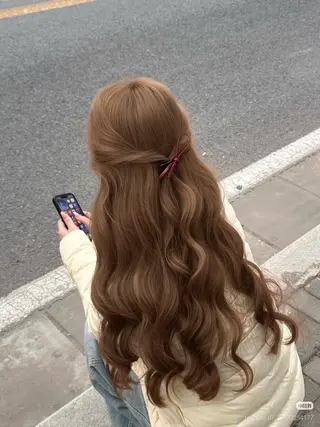 ロング カラー ヘアアレンジ 透明感カラー🎀艶髪 Anju/渋谷🎀のヘアスタイル