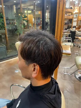 メンズ シミズ チハルのヘアスタイル