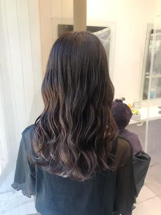 ロング カラー パーマ ヘアアレンジ メンズ キッズ ネイル マツエク・マツパ 上品＆韓国風 🥀海心🥀のヘアスタイル