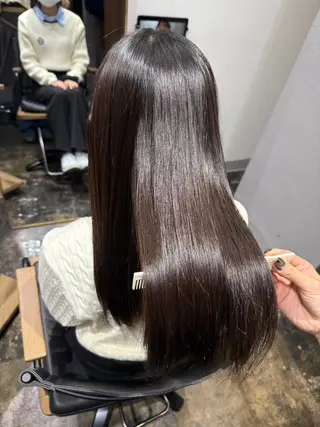 ロング パーマ 透明感カラー/パーマ 🌀アオノのヘアスタイル