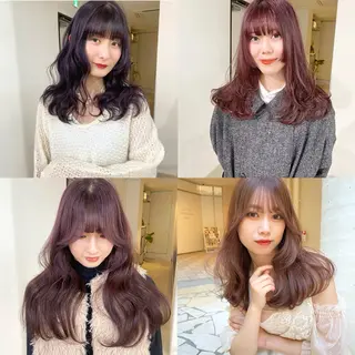 ロング カラー mizuki/ピンク ベージュ.レイヤーのヘアスタイル