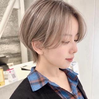 ショート カラー 骨格診断で絶対可愛い ✨丸みショート✨凌弥のヘアスタイル