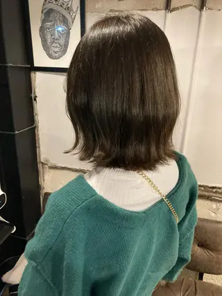 ミディアム ✨色持ちの良い艶 カラー✨蟹江真世のヘアスタイル