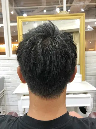 ショート メンズ 白髪ぼかし大人メンズ 根本零のヘアスタイル