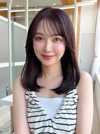 ミディアム 新宿/ 田口雄大のヘアスタイル
