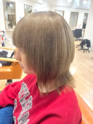 ミディアム カラー 金山/カットモデル 募集中/村井七海のヘアスタイル