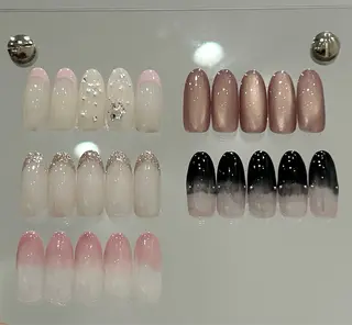 ネイル ハート埋め込みネイル 💗💛miyakeのネイルデザイン