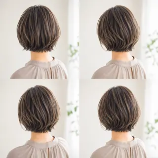 ショート カラー 縮毛矯正×髪質改善 玉山直哉×天王町のヘアスタイル