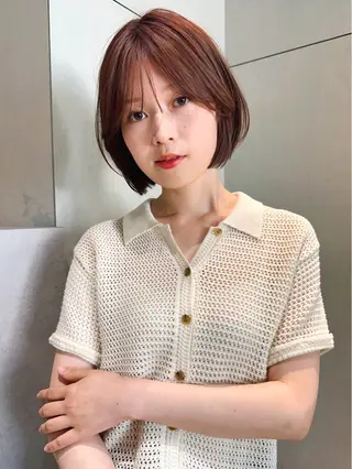 ショート カラー パーマ kazuki【顔周り ×レイヤーカット】のヘアスタイル