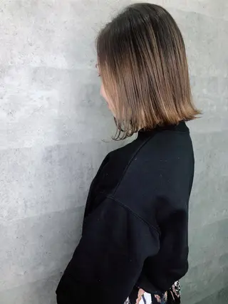 ミディアム カラー 髪質改善 中川 翔のヘアスタイル