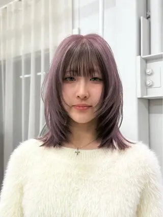 ミディアム カラー ヘアアレンジ 🦠デザインカラー/ 魚瀬あおい🦠のヘアスタイル