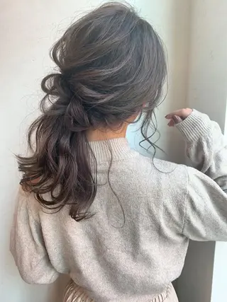 セミロング カラー ヘアアレンジ Luxbe hakataのヘアスタイル