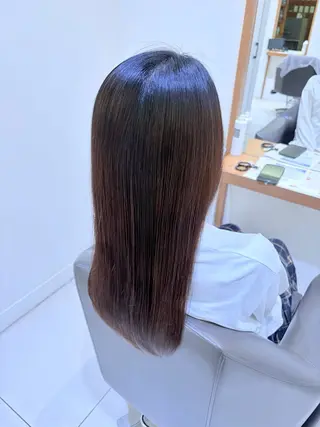 セミロング 💎ツヤ髪ストレート カラー💎かのんのヘアスタイル