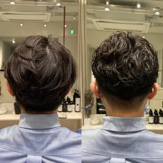 ショート パーマ メンズ 似合わせカットカラー ・パ—マ✨ちえのヘアスタイル