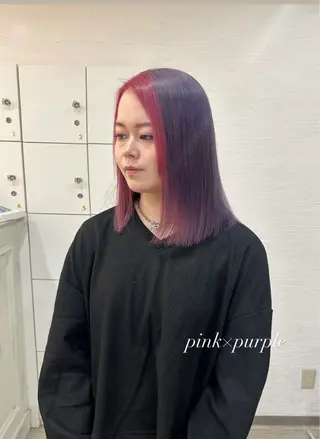 セミロング カラー りん🧸透明感カラ ー/ヘアアレンジのヘアスタイル
