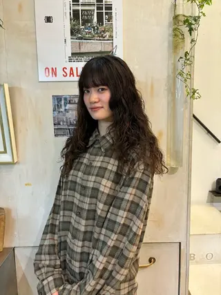 ロング パーマ kiyono moekaのヘアスタイル