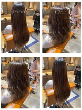 カラー 🩵盛れる顔周り/ 艶カラーemi🩵のヘアスタイル