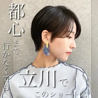 ショート カラー 似合わせ/小顔カット 🔷山方直也のヘアスタイル