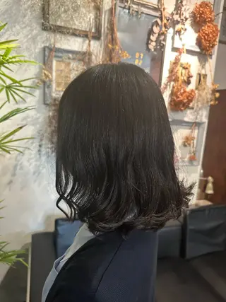 ミディアム パーマ 💜推しインナー カラー/菊池柊真💜のヘアスタイル